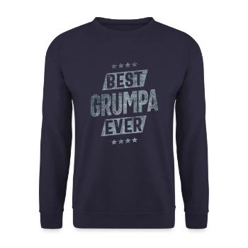 Meilleur Grumpa Ever Papa Grand-père - Sweat-shirt Unisexe - marine - Devant - Alina (178cm) & Michal (187cm)