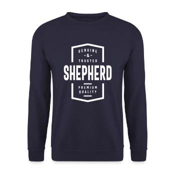 Shepherd Nom personnalisé authentique et fiable - Sweat-shirt Unisexe - marine - Devant - Alina (178cm) & Michal (187cm)