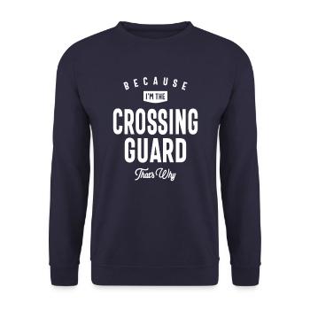 Crossing Guard Job Beruf Geburtstagsarbeiter - Unisex Pullover - Navy - Vorne - Alina (178cm) & Michal (187cm)