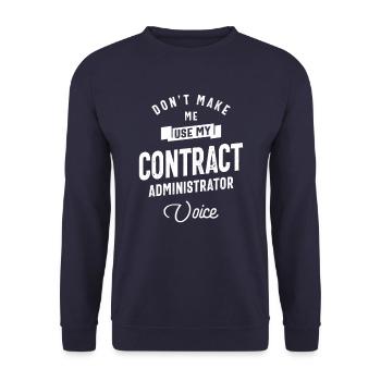 Contract Administrator Job Occupation - Unisex Sweatshirt - navy - Front - Alina (178cm) & Michal (187cm)