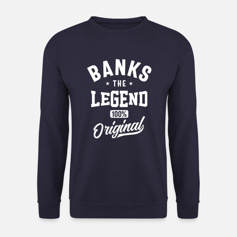Banks Personalized Name - Unisex Sweatshirt - navy
