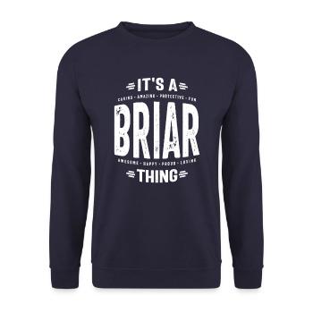 Nom personnalisé de Briar - Sweat-shirt Unisexe - marine - Devant - Alina (178cm) & Michal (187cm)
