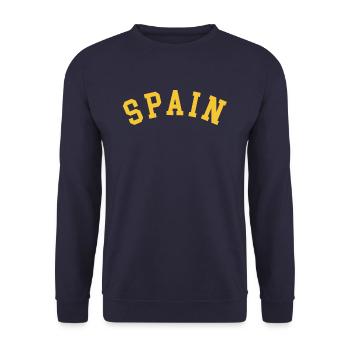Für Liebhaber Spaniens und der Spanier - Unisex Pullover - Navy - Vorne - Alina (178cm) & Michal (187cm)
