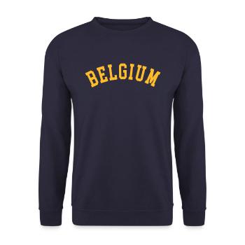 Pour les amoureux de la Belgique et du peuple belge - Sweat-shirt Unisexe - marine - Devant - Alina (178cm) & Michal (187cm)