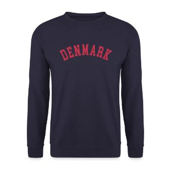 For lovers of Denmark and the Danish People - Unisex Sweatshirt - navy - Front - Alina (178cm) & Michal (187cm)