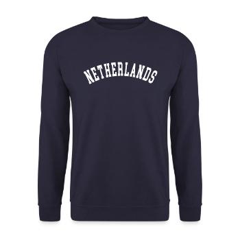Für Liebhaber der Niederlande und der Niederländer - Unisex Pullover - Navy - Vorne - Alina (178cm) & Michal (187cm)