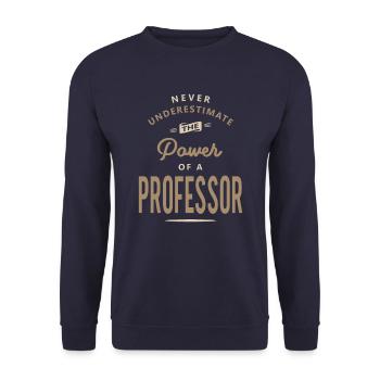 Professeur Drôle Titre du poste Profession - Sweat-shirt Unisexe - marine - Devant - Alina (178cm) & Michal (187cm)