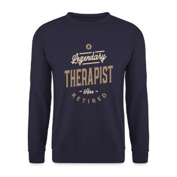 Therapist Funny Job Title Profession - Unisex Sweatshirt - navy - Front - Alina (178cm) & Michal (187cm)