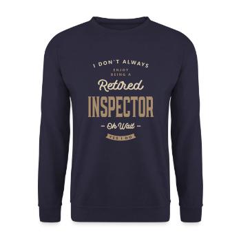 Inspector Funny Job Title Profession - Unisex Sweatshirt - navy - Front - Alina (178cm) & Michal (187cm)