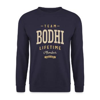 Team Bodhi Nom personnalisé du membre à vie - Sweat-shirt Unisexe - marine - Devant - Alina (178cm) & Michal (187cm)
