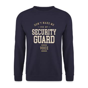 Security Guard Job Occupation Birthday Worker - Unisex Sweatshirt - navy - Front - Alina (178cm) & Michal (187cm)
