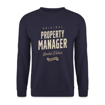 Property Manager Job Occupation Birthday Worker - Unisex Sweatshirt - navy - Front - Alina (178cm) & Michal (187cm)