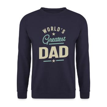 World's Greatest Dad - Father and Grandpa - Unisex Sweatshirt - navy - Front - Alina (178cm) & Michal (187cm)