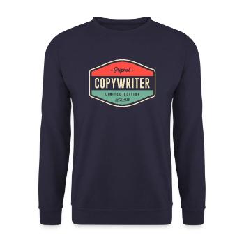 Copywriter Funny Job Title Profession - Unisex Sweatshirt - navy - Front - Alina (178cm) & Michal (187cm)