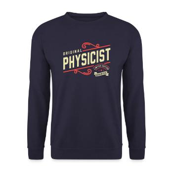 Physicist Funny Job Title Profession - Unisex Sweatshirt - navy - Front - Alina (178cm) & Michal (187cm)