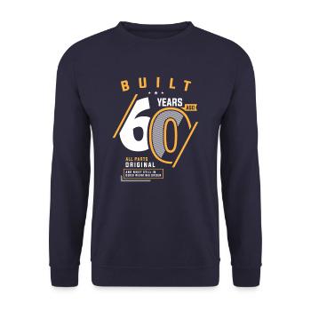Funny 60th Birthday Age 60 Years Old - Unisex Sweatshirt - navy - Front - Alina (178cm) & Michal (187cm)