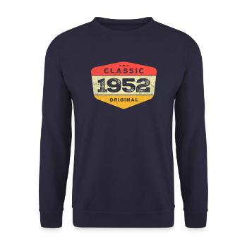 Classic 1952 71st Birthday Vintage - Unisex Sweatshirt - navy - Front - Alina (178cm) & Michal (187cm)