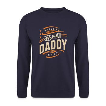 World's Best Daddy Ever Funny Grandpa - Unisex Sweatshirt - navy - Front - Alina (178cm) & Michal (187cm)