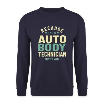 Auto Body Technician - Unisex Sweatshirt - navy - Front - Alina (178cm) & Michal (187cm)
