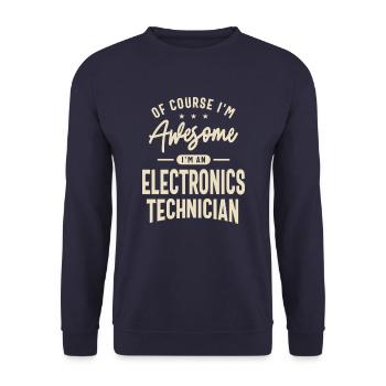 Electronics Technician Occupation - Unisex Sweatshirt - navy - Front - Alina (178cm) & Michal (187cm)