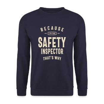 Safety Inspector Occupation - Unisex Sweatshirt - navy - Front - Alina (178cm) & Michal (187cm)