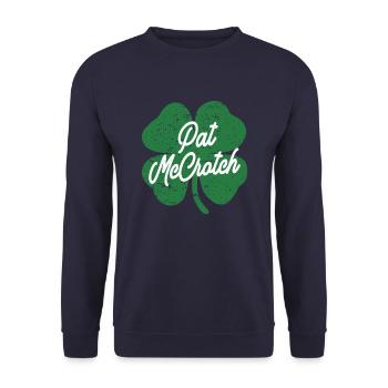 Pat McCrotch St Patricks Day - Unisex Sweatshirt - navy - Front - Alina (178cm) & Michal (187cm)