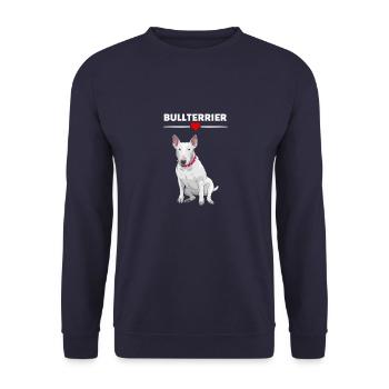Bull terrier - Unisex Sweatshirt - navy - Front - Alina (178cm) & Michal (187cm)