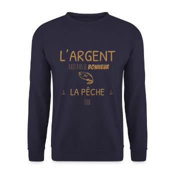La pêche fait le bonheur - Sweat-shirt Unisexe - marine - Devant - Alina (178cm) & Michal (187cm)