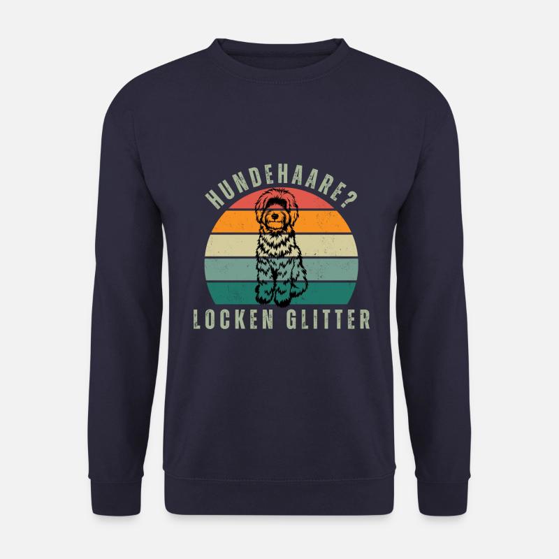 Locken Glitter Retro Sunset - Unisex Pullover - Navy