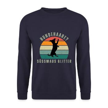 Süssmaus Glitter Retro Sunset - Unisex Pullover - Navy - Vorne - Alina (178cm) & Michal (187cm)