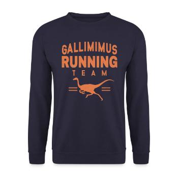 Gallimimus - Unisex Pullover - Navy - Vorne - Alina (178cm) & Michal (187cm)