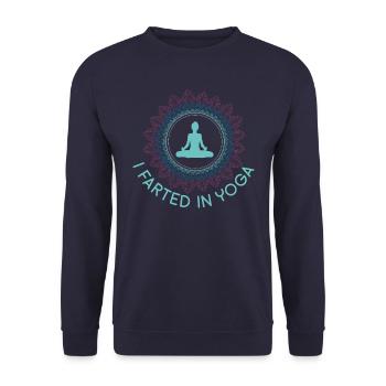 Namaste et embrassez les oups - Sweat-shirt Unisexe - marine - Devant - Alina (178cm) & Michal (187cm)
