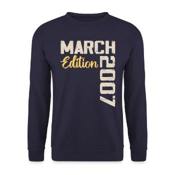 March 2007 Birthday Gift March 2007 - Unisex Sweatshirt - navy - Front - Alina (178cm) & Michal (187cm)