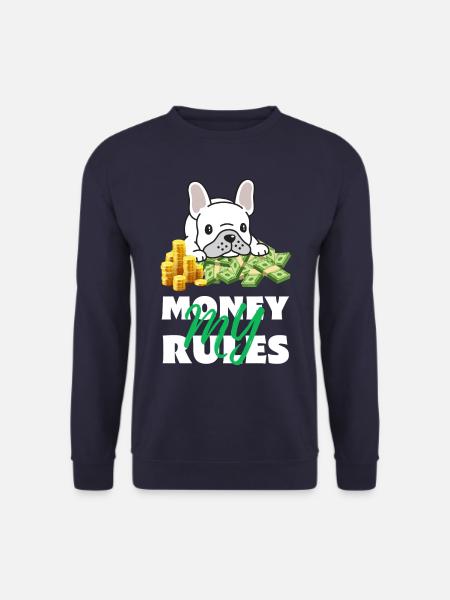 Bulldog My Money My Rules – Mein Geld Meine Regeln - Unisex Pullover - Navy