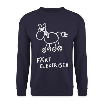 Färt Elektrisch - Unisex Pullover - Navy - Vorne - Alina (178cm) & Michal (187cm)