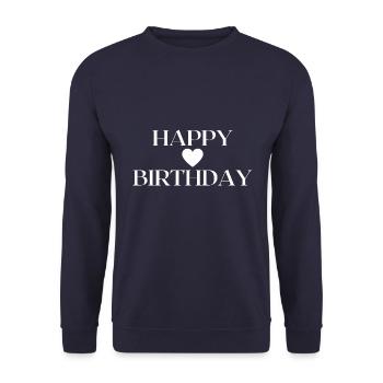 Happy Birthday Birthday Favorite Person - Unisex Sweatshirt - navy - Front - Alina (178cm) & Michal (187cm)