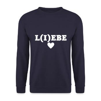 Liebe Lebe - Unisex Pullover - Navy - Vorne - Alina (178cm) & Michal (187cm)