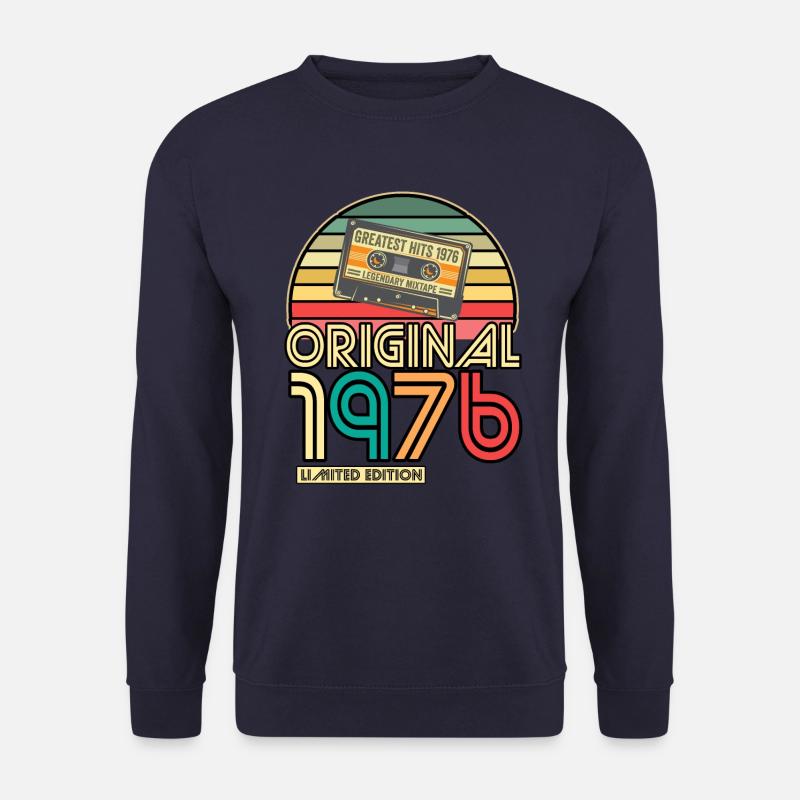 Cassette Tape Retro Vintage 1976 geboren Jahr 1976 - Unisex Pullover - Navy
