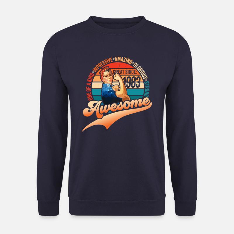 39. Geburtstag geboren 1983 Vintage Design Frauen - Unisex Pullover - Navy