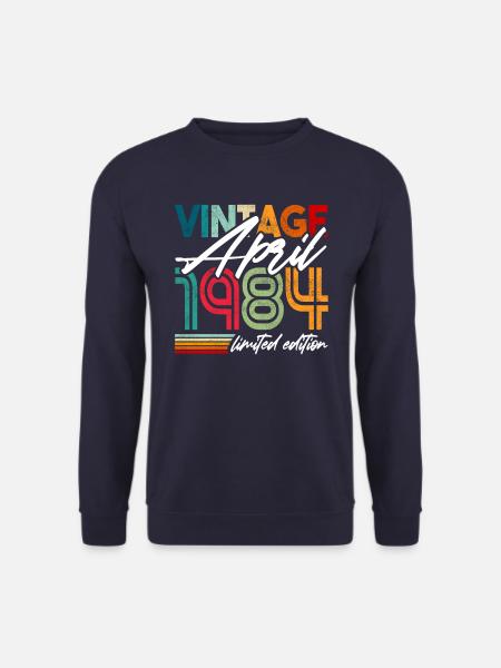 Millésime né avril 1984 Anniversaire avril 1984 - Sweat-shirt Unisexe - marine