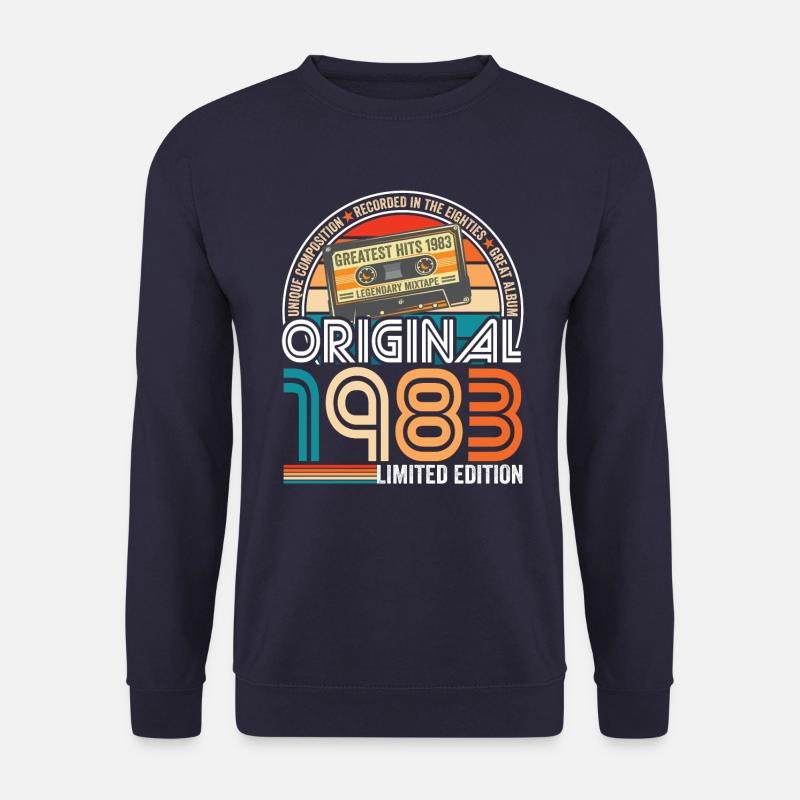 Geburtstag 1983 Retro Vintage Kassette Tape - Unisex Pullover - Navy