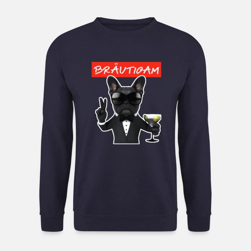 Bräutigam Junggesellenabschied Cooles Hunde Design - Unisex Pullover - Navy
