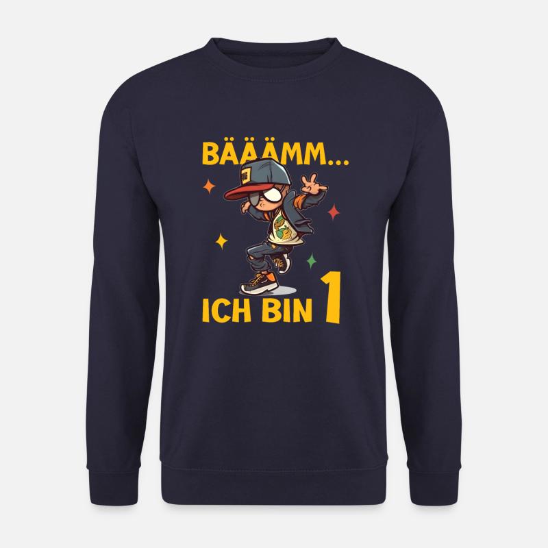 1.Geburtstag Jungen - Bääm ich bin 1 Coole Jungs - Unisex Pullover - Navy