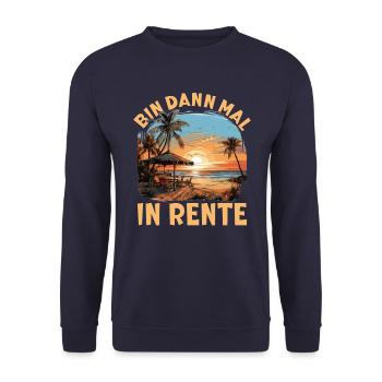 Rente 2023 Ruhestand Frührenten Pension Geschenk - Unisex Pullover - Navy - Vorne - Alina (178cm) & Michal (187cm)