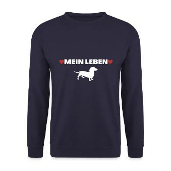 Teckel Chien Chien Chien Personne Idée Cadeau - Sweat-shirt Unisexe - marine - Devant - Alina (178cm) & Michal (187cm)