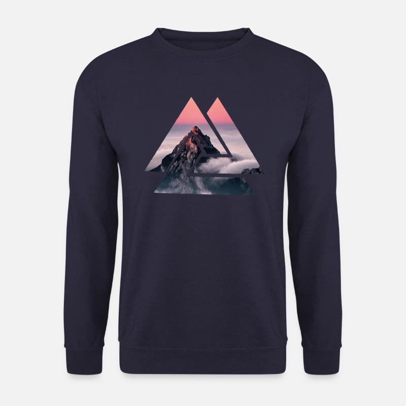 Geometrische Alpen Berge - Unisex Pullover - Navy