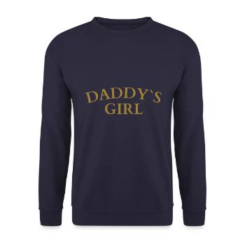 Daddy's Girl - Unisex Sweatshirt - navy - Front - Alina (178cm) & Michal (187cm)