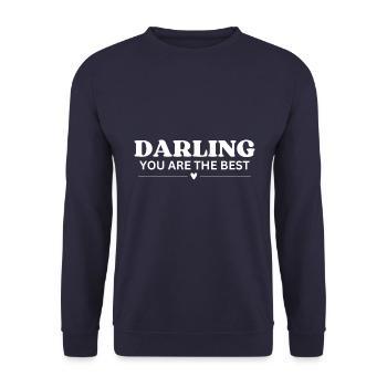 Darling you are the best - Unisex Sweatshirt - navy - Front - Alina (178cm) & Michal (187cm)