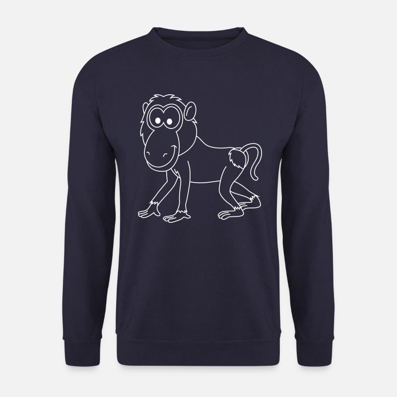 Monkey affe comic - Unisex Pullover - Navy