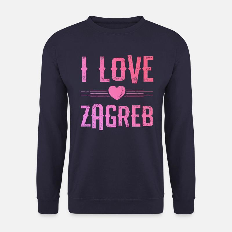 I Love Zagreb - Unisex Pullover - Navy